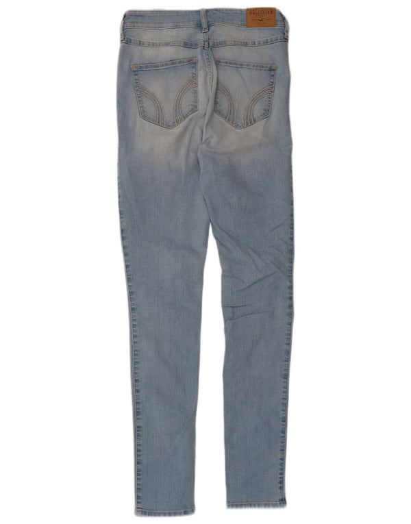 Damskie dżinsy rurki Hollister US 3 XS W26 L31 Niebieskie, bawełniane