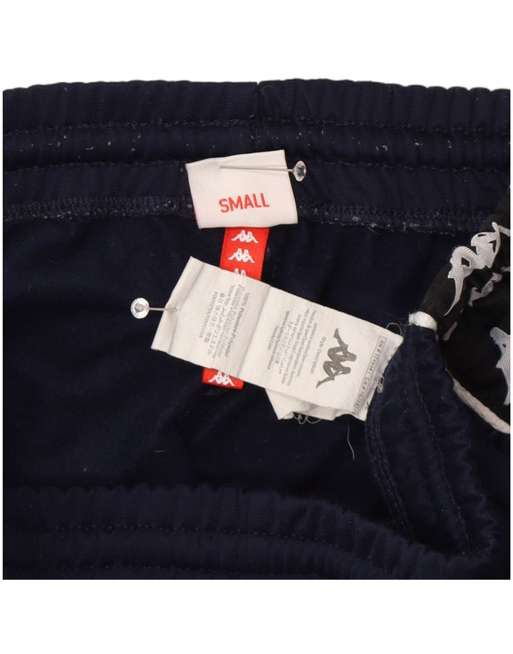 Męskie spodnie dresowe Kappa z grafiką, małe, granatowe, z blokami kolorów