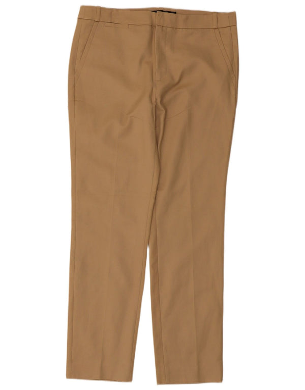 Damskie proste spodnie chino Zara EU 40 Medium W30 L28 Beżowa bawełna