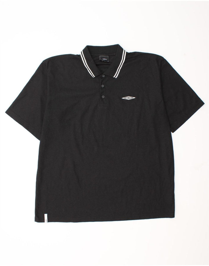 Męska koszulka polo Umbro 2XL, czarna, poliester