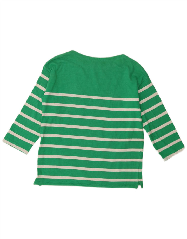 Marks & Spencer Damski top oversize z rękawem 3/4, UK 8, w małe zielone paski