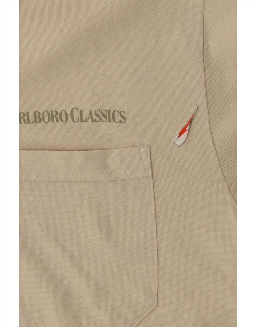 Męska koszulka polo Marlboro Classics, średnia, złamanej bieli, bawełniana