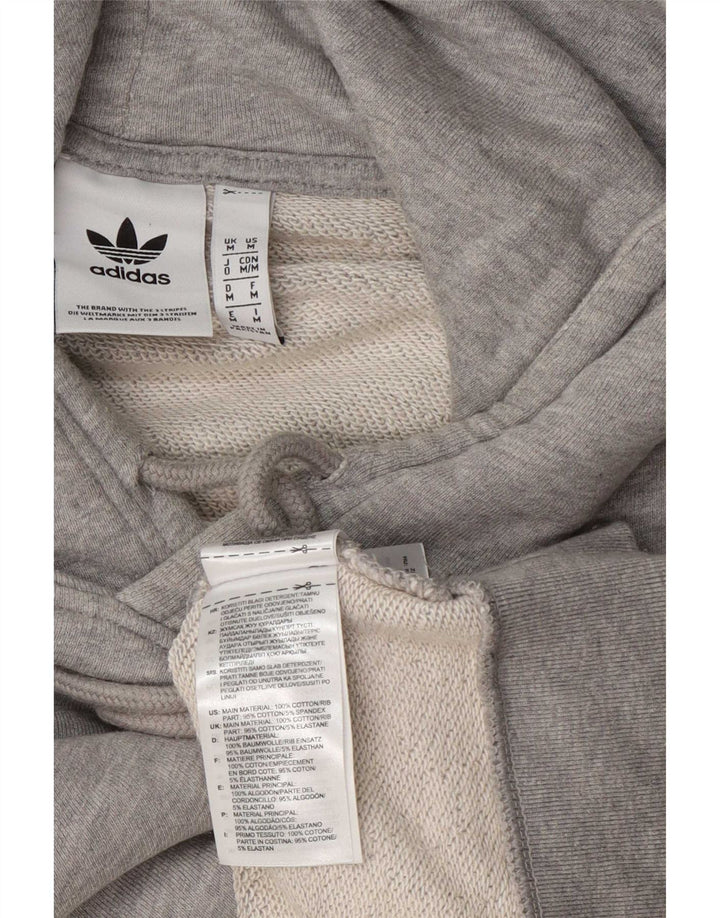 Męska bluza z kapturem Adidas, średnia szara bawełna
