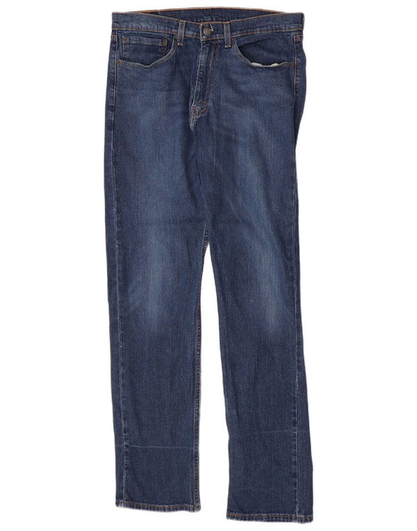 Męskie jeansy Levi's 505 Straight W34 L34 Niebieskie bawełniane