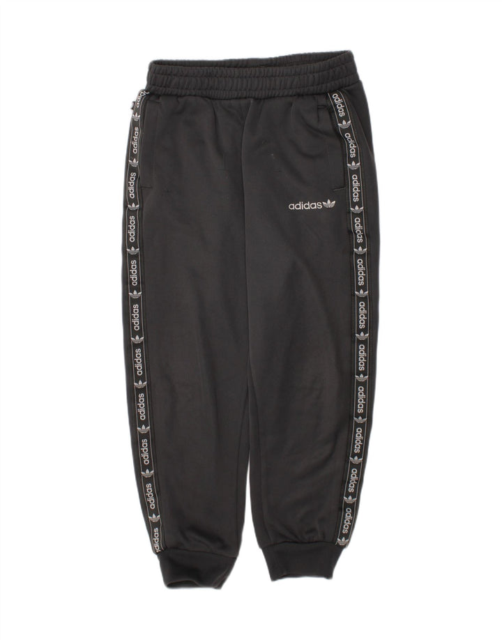ADIDAS Boys Graphic Tracksuit Trousers Joggers 6-7 Years  Grey Polyester Vintage Adidas and Second-Hand Adidas from Messina Hembry 