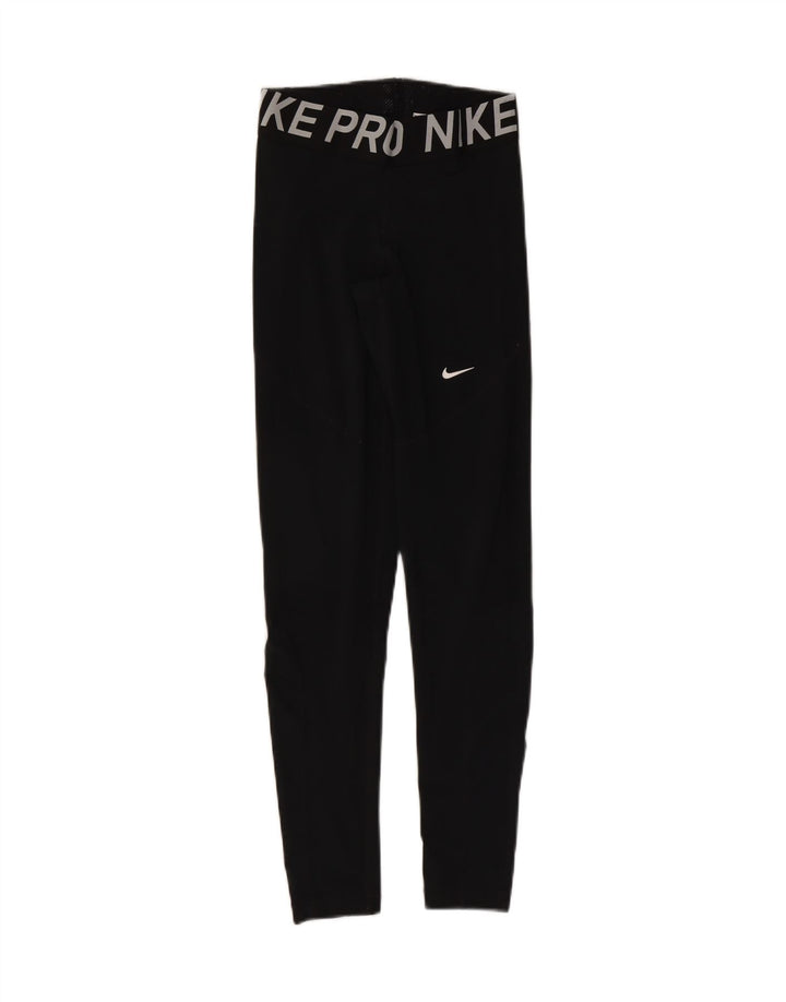 Damskie legginsy Nike Graphic UK 8, małe, czarne, poliestrowe, sportowe