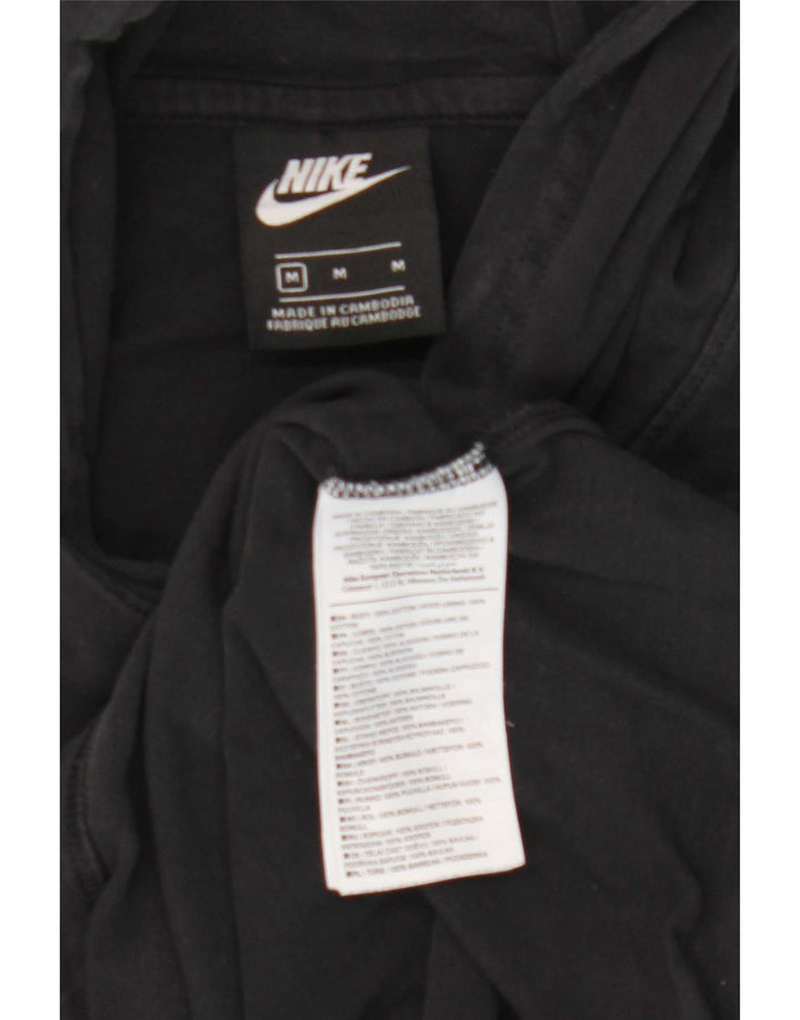 Męska koszulka z kapturem i długim rękawem Nike, średnia czarna, bawełniana