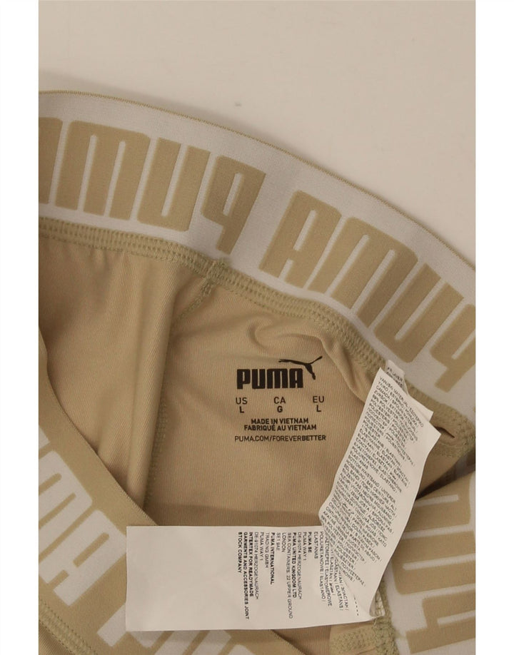 Damskie spodenki sportowe Puma Graphic UK 14, duże, beżowe, poliestrowe