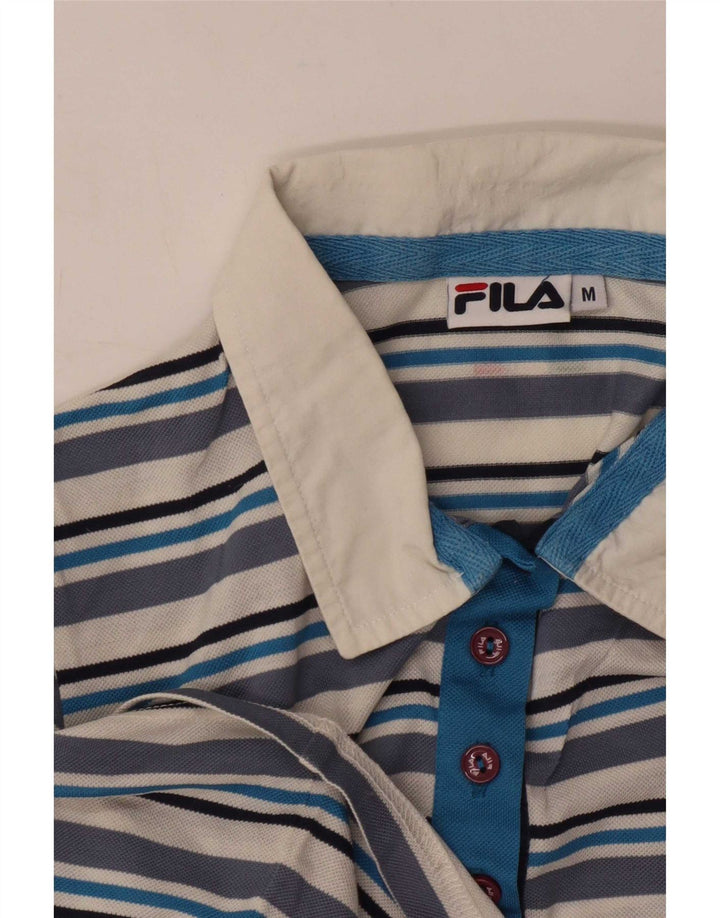 Damska koszulka polo Fila UK 12 w średnie niebieskie paski