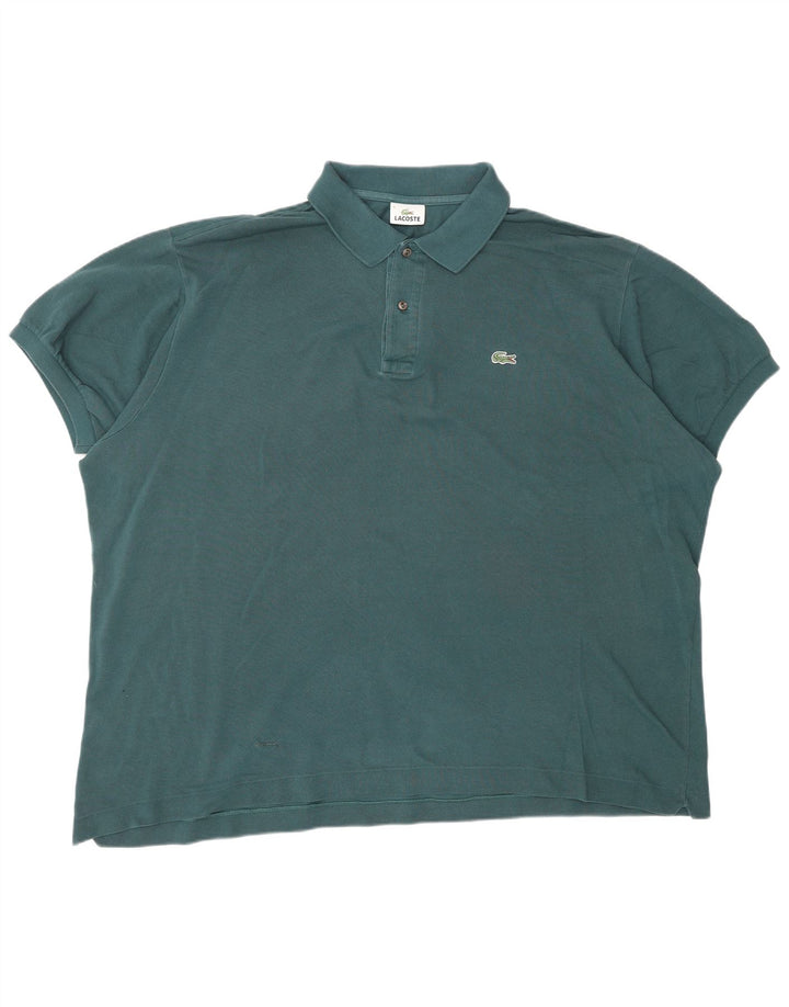 Męska koszulka polo LACOSTE, rozmiar 9, 4XL, zielona bawełna