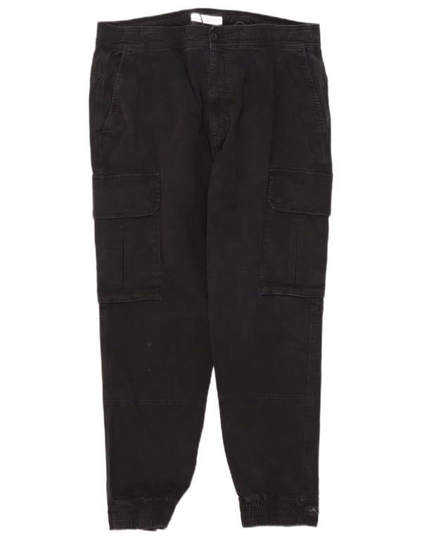 Męskie spodnie cargo Zara EU 44 Large W34 L26 Czarna bawełna
