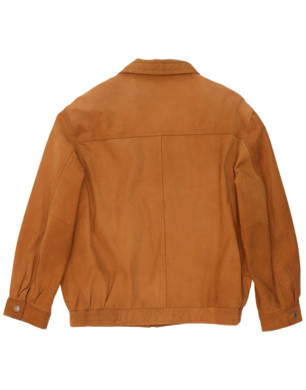 WESTBURY Męska zamszowa kurtka bomber IT 54 2XL Beżowa skóra