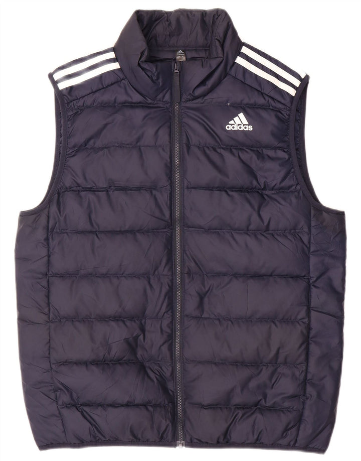 Męska wyściełana kamizelka Adidas UK 38 Średni granatowy poliester