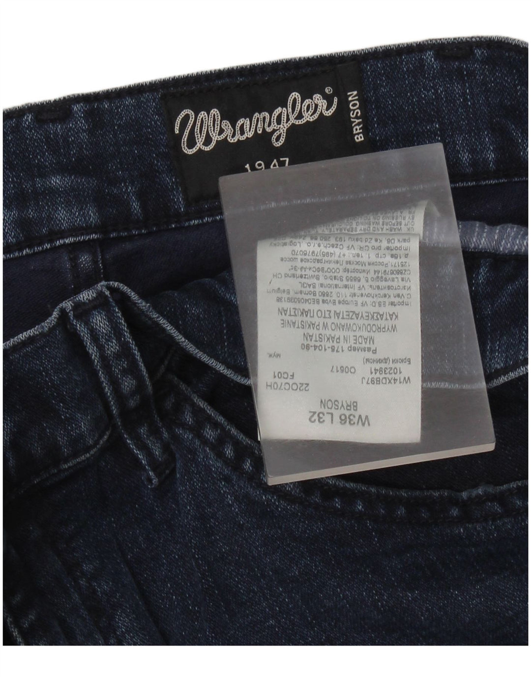 Wrangler Męskie Bryson Skinny Jeans W36 L30 Niebieskie bawełniane