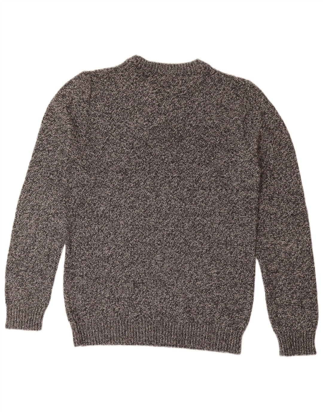 Męski sweter Jack & Jones z okrągłym dekoltem, średnioszary, bawełniany w plamki