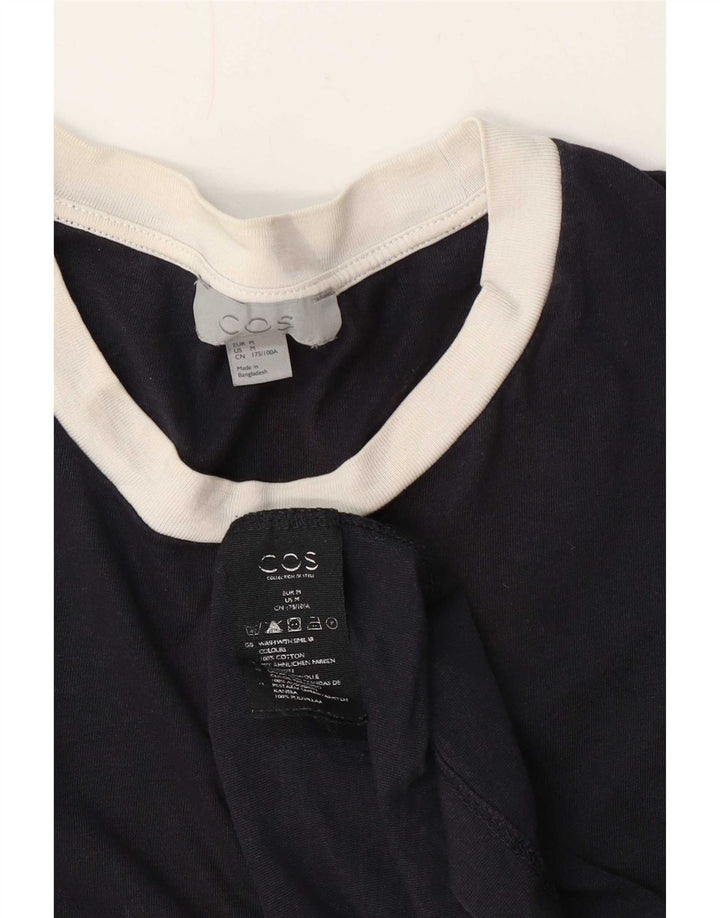 Cos Męski T-shirt Top Średni Granatowy Bawełniany