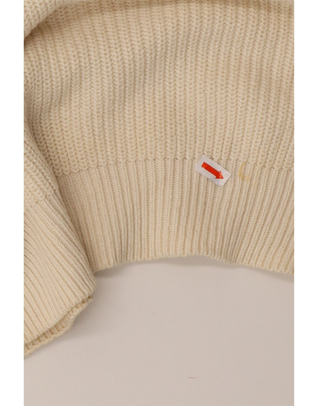 KAPPA Mens V-Neck Jumper Sweater XL Off White Cotton