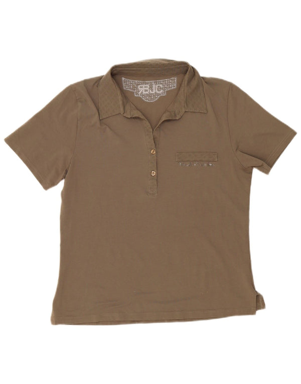 Damska koszulka polo Renato Balestra UK 20 2XL, bawełna khaki