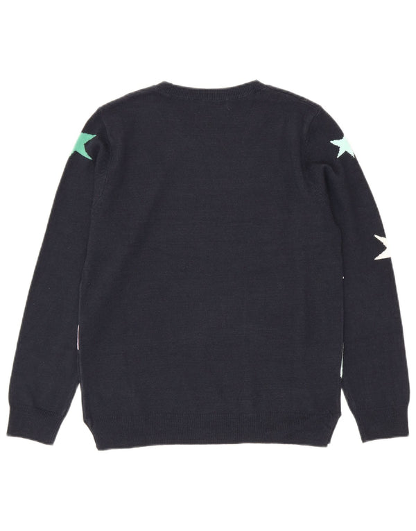 Sweter damski Marks & Spencer z okrągłym dekoltem, UK 10, mały, granatowy