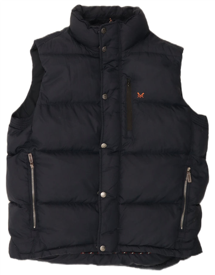 ODZIEŻ CREW Męska wyściełana kamizelka UK 42 XL Granatowy nylon