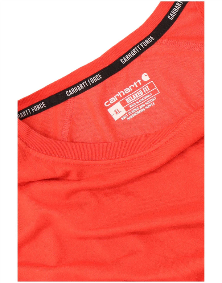 T-shirt męski Carhartt o swobodnym kroju, XL, czerwony