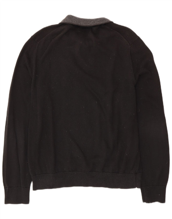 Męski sweter NAUTICA z zamkiem błyskawicznym, duży, czarny, bawełniany