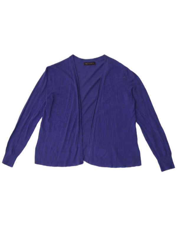 Marks & Spencer Damski sweter rozpinany UK 14, duży, fioletowy wiskoza
