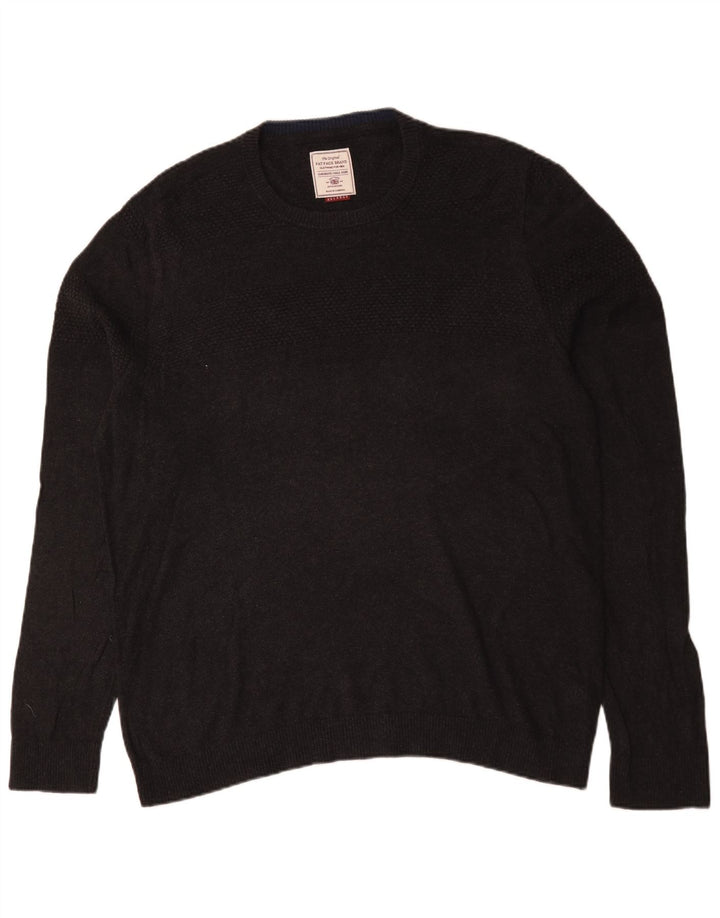 Męski sweter z okrągłym dekoltem Fat Face, 2XL, szara bawełna