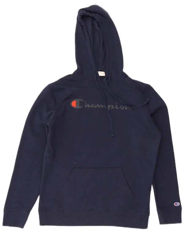 Męski sweter z kapturem Champion Graphic, mały, granatowy, bawełniany