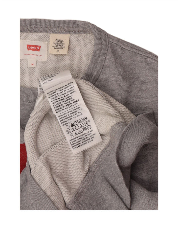 Męska bluza z grafiką Levi's, średnioszara, bawełniana