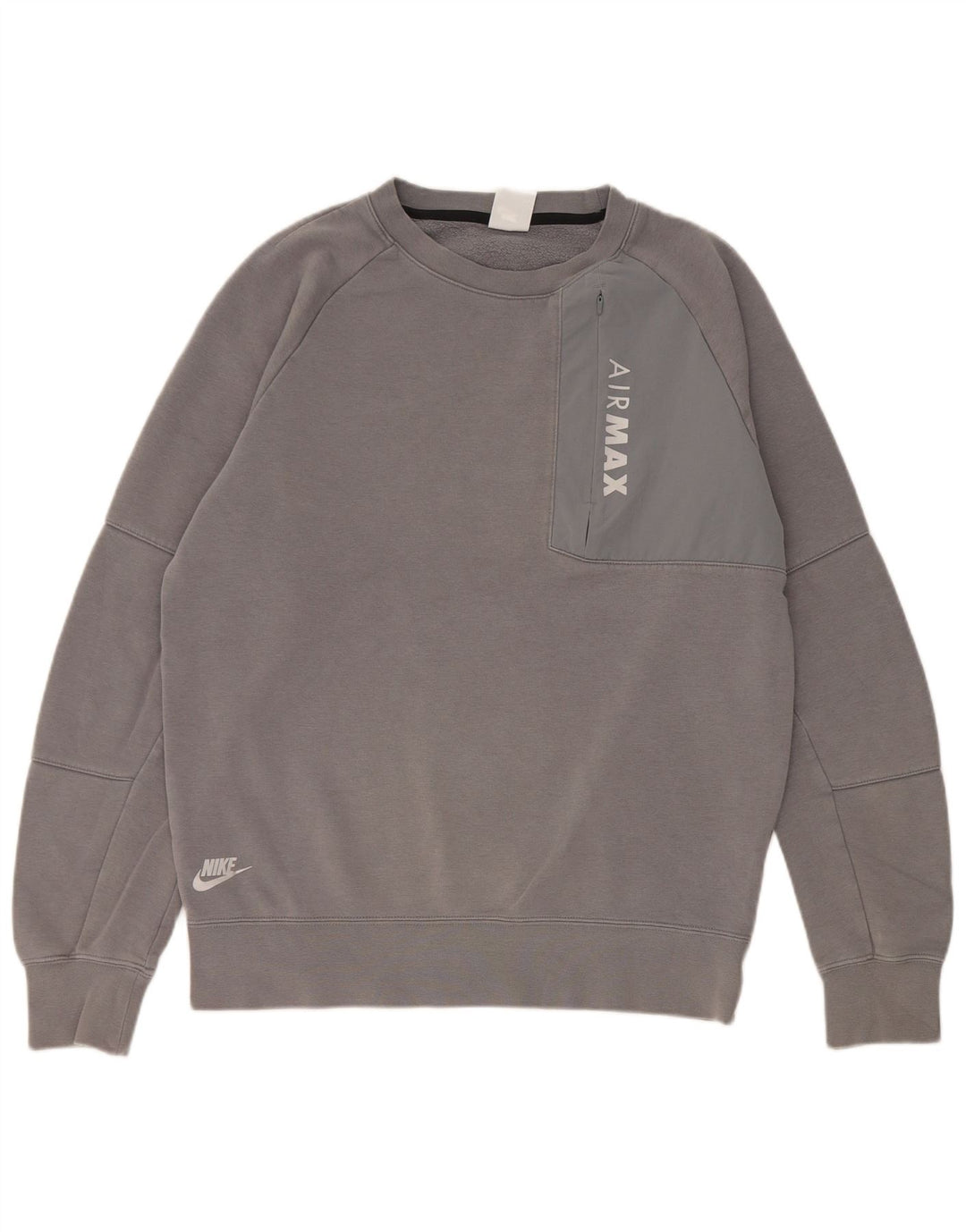 Męski sweter z grafiką Nike, średnioszary, bawełniany