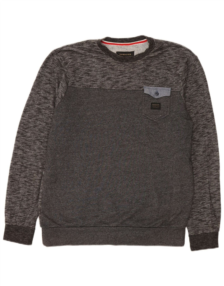 Męska bluza Quiksilver, duża, szara, nakrapiana bawełna