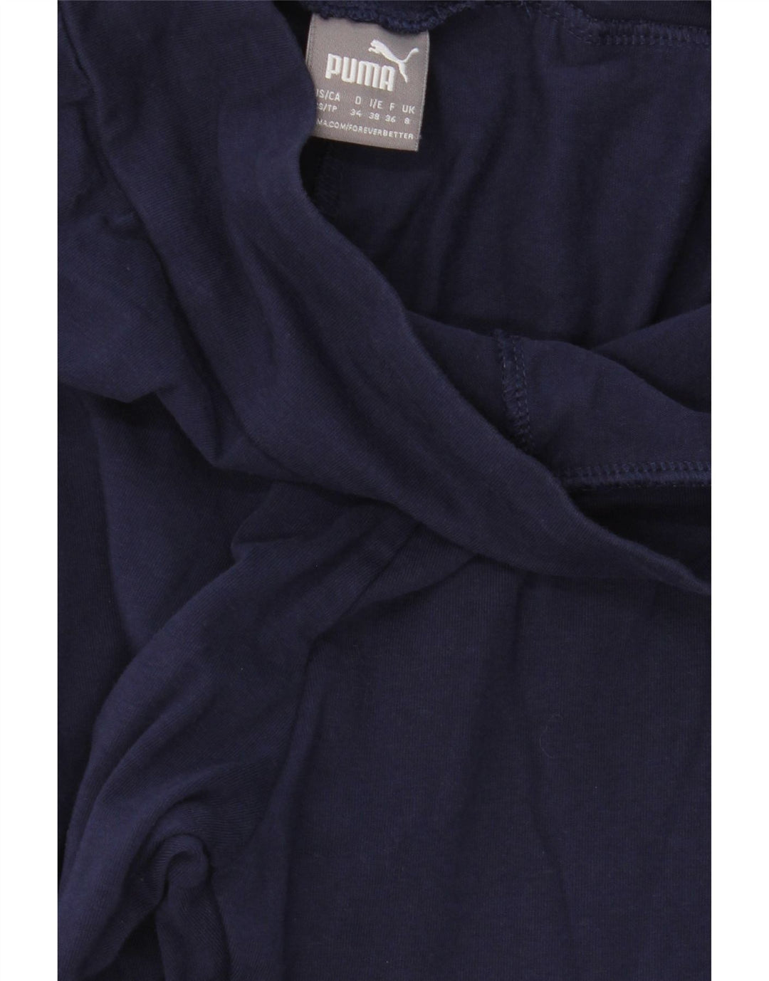 PUMA Womens Graphic Leggings UK 8 Small Navy Blue Vintage Puma and Second-Hand Puma from Messina Hembry 