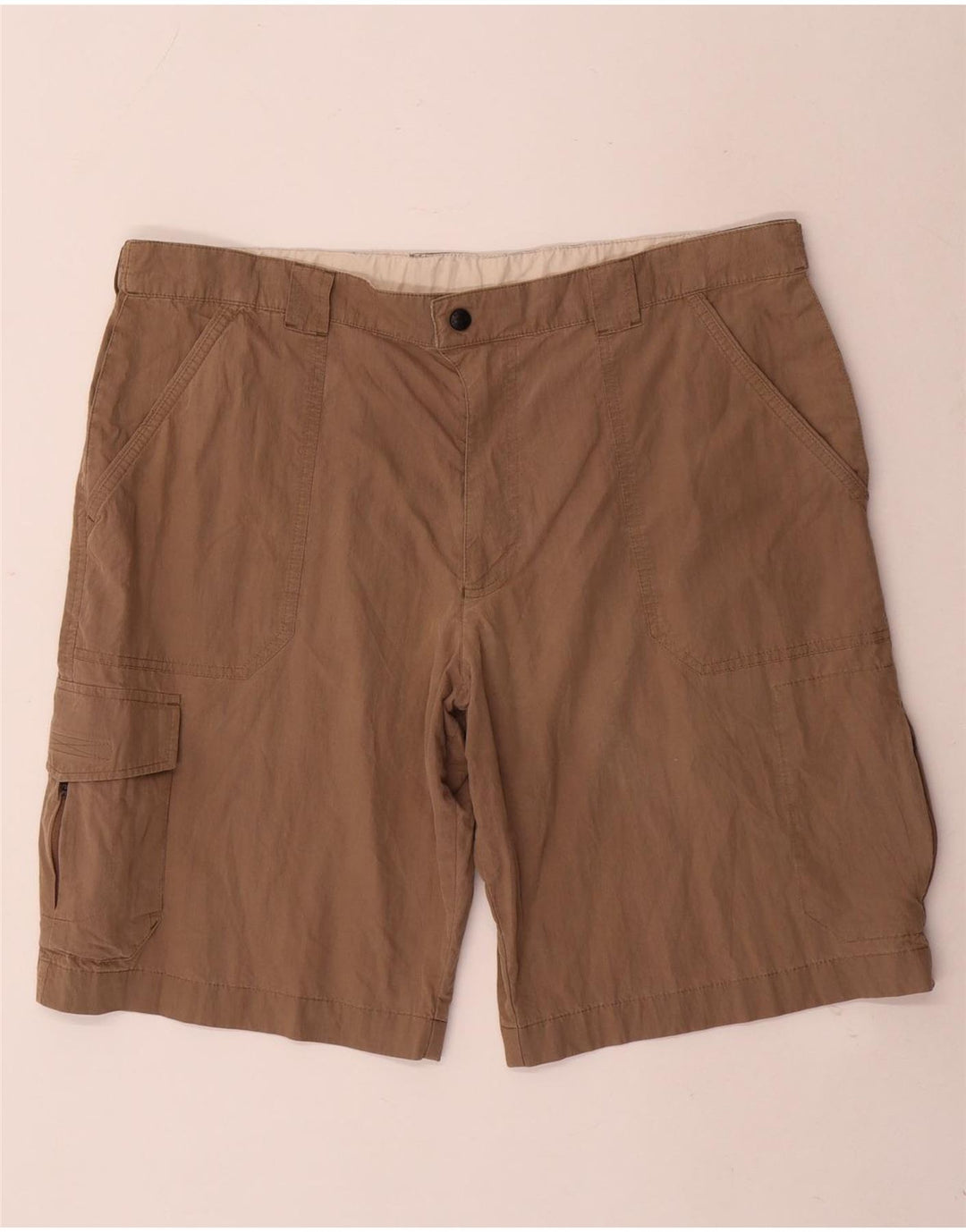 Niebieskie szorty cargo męskie Marks & Spencer W38 XL, beżowe, bawełniane