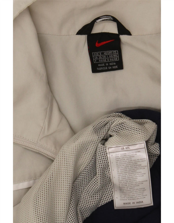 Męska kurtka dresowa Nike UK 36/38 Mały szary poliester z blokami kolorów