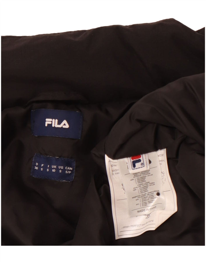 Damska ocieplana kurtka FILA UK 10, mała, czarna, poliamid