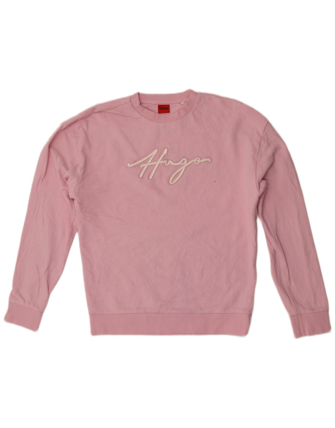 Damska bluza z grafiką Hugo Boss, UK 14, średnia różowa bawełna