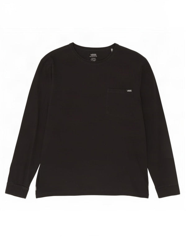 Top damski Vans z długim rękawem, UK 16, duży, czarny, bawełniany
