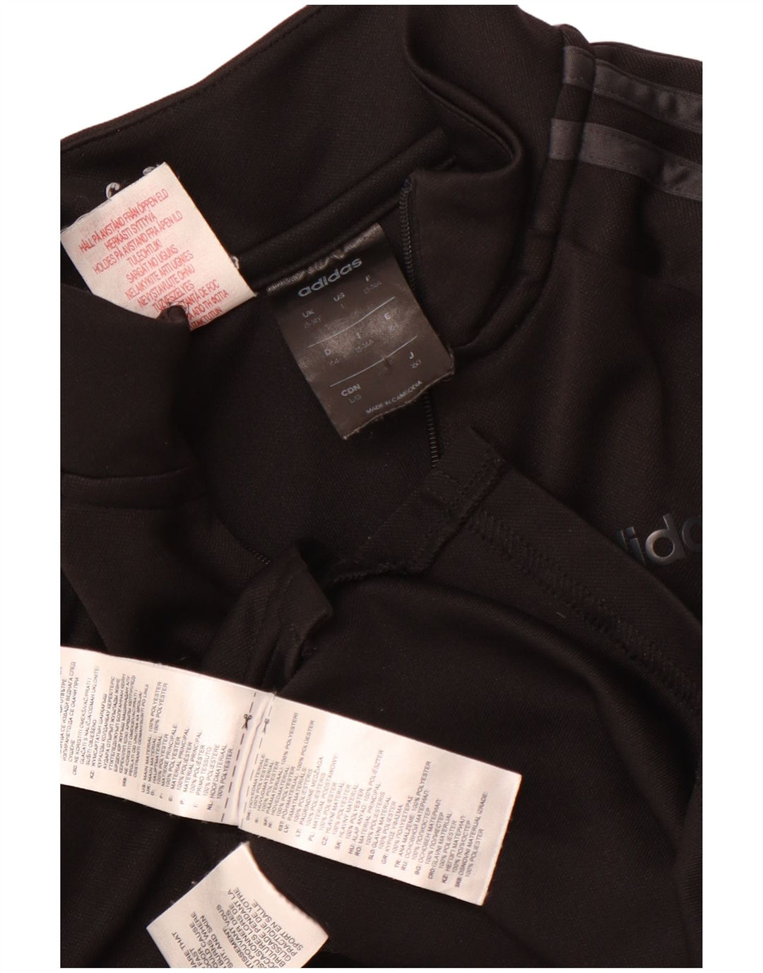 Chłopięcy dres Adidas Climalite z zamkiem błyskawicznym na szyi, 13-14 lat, czarny