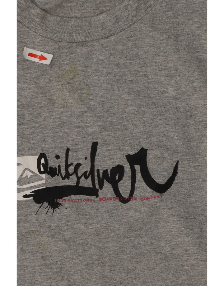 Męski T-shirt z grafiką Quiksilver, duży, szary