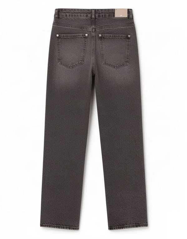 Damskie jeansy z wysokim stanem Zara EU 36 XS W26 L32 Szara bawełna