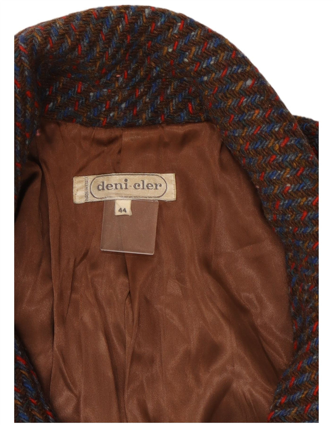 Płaszcz damski w stylu vintage IT 44 Średni wielobarwny nakrapiany