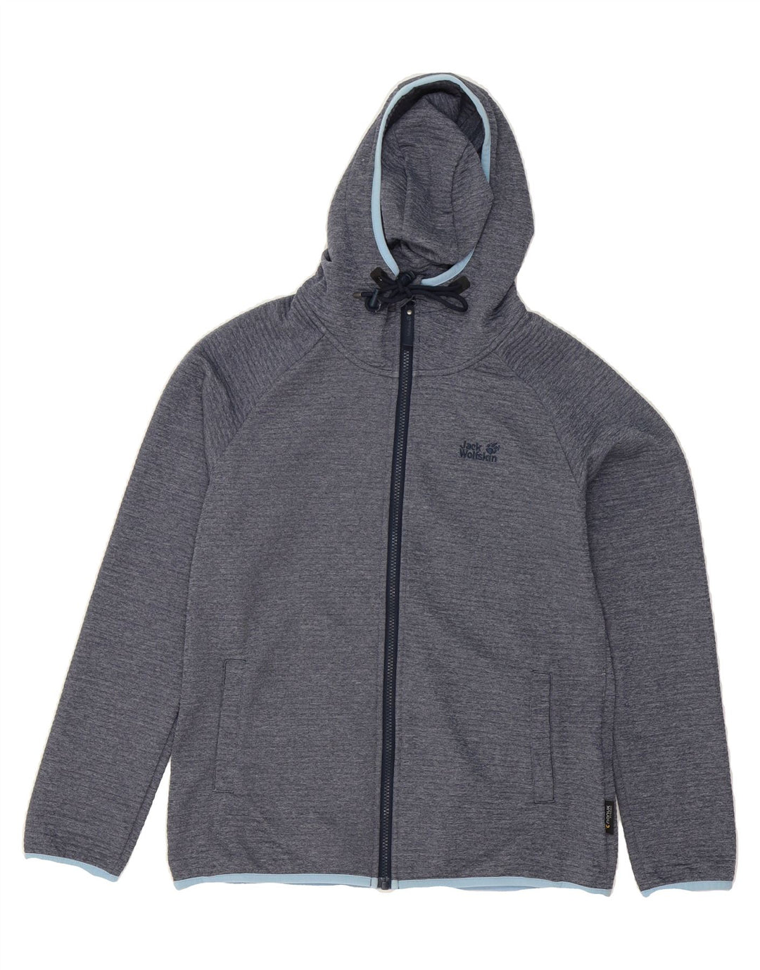 JACK WILLS Womens Zip Hoodie Sweater UK 14 Medium Navy Blue Polyester Vintage Jack Wills and Second-Hand Jack Wills from Messina Hembry 