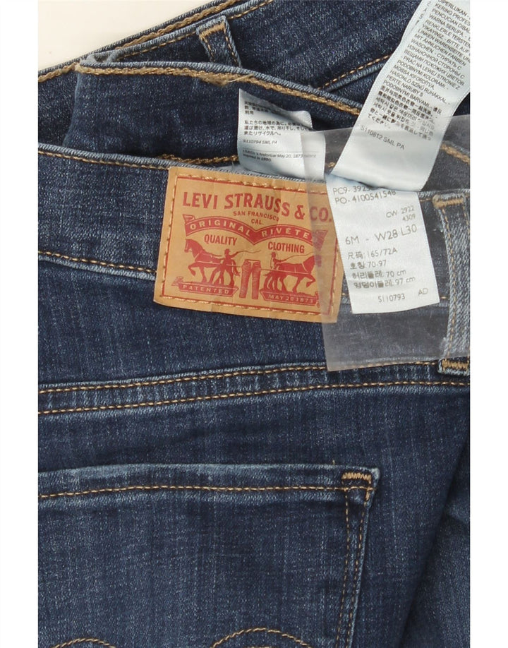 Damskie proste dżinsy LEVI'S o klasycznym kroju US 6 Medium W28 L27 Niebieska bawełna