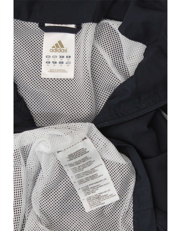 Damska kurtka dresowa Adidas UK 10, mała, granatowa, poliestrowa