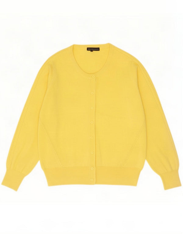 Marks & Spencer Damski sweter kardigan UK 20 2XL Żółty, bawełniany