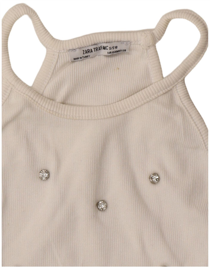 Krótki top damski Zara UK 8 Small White