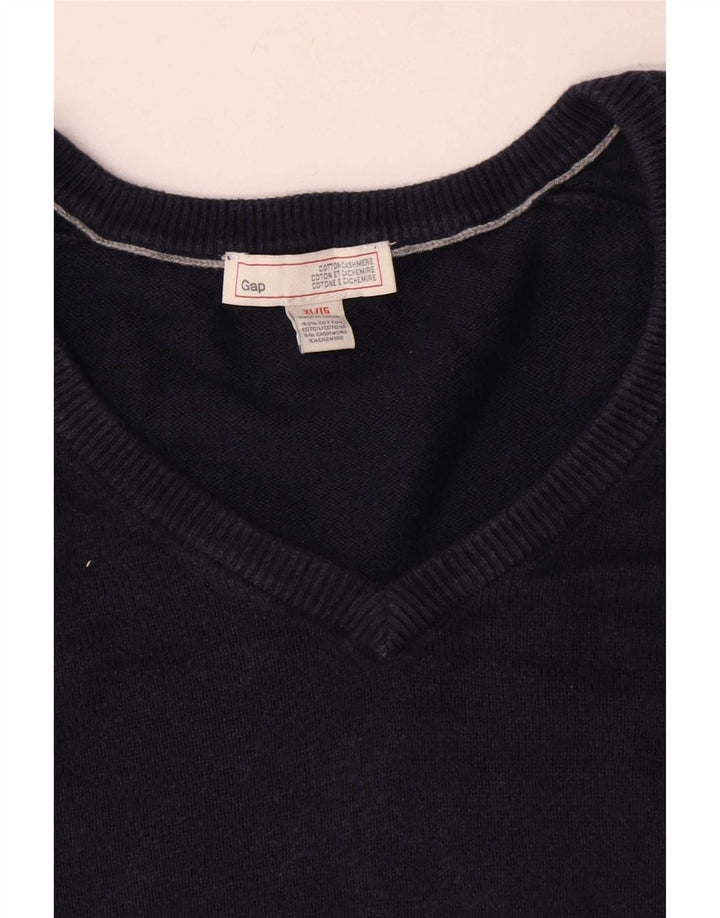 Męski sweter Gap z dekoltem w kształcie litery V, XL, granatowy, bawełniany