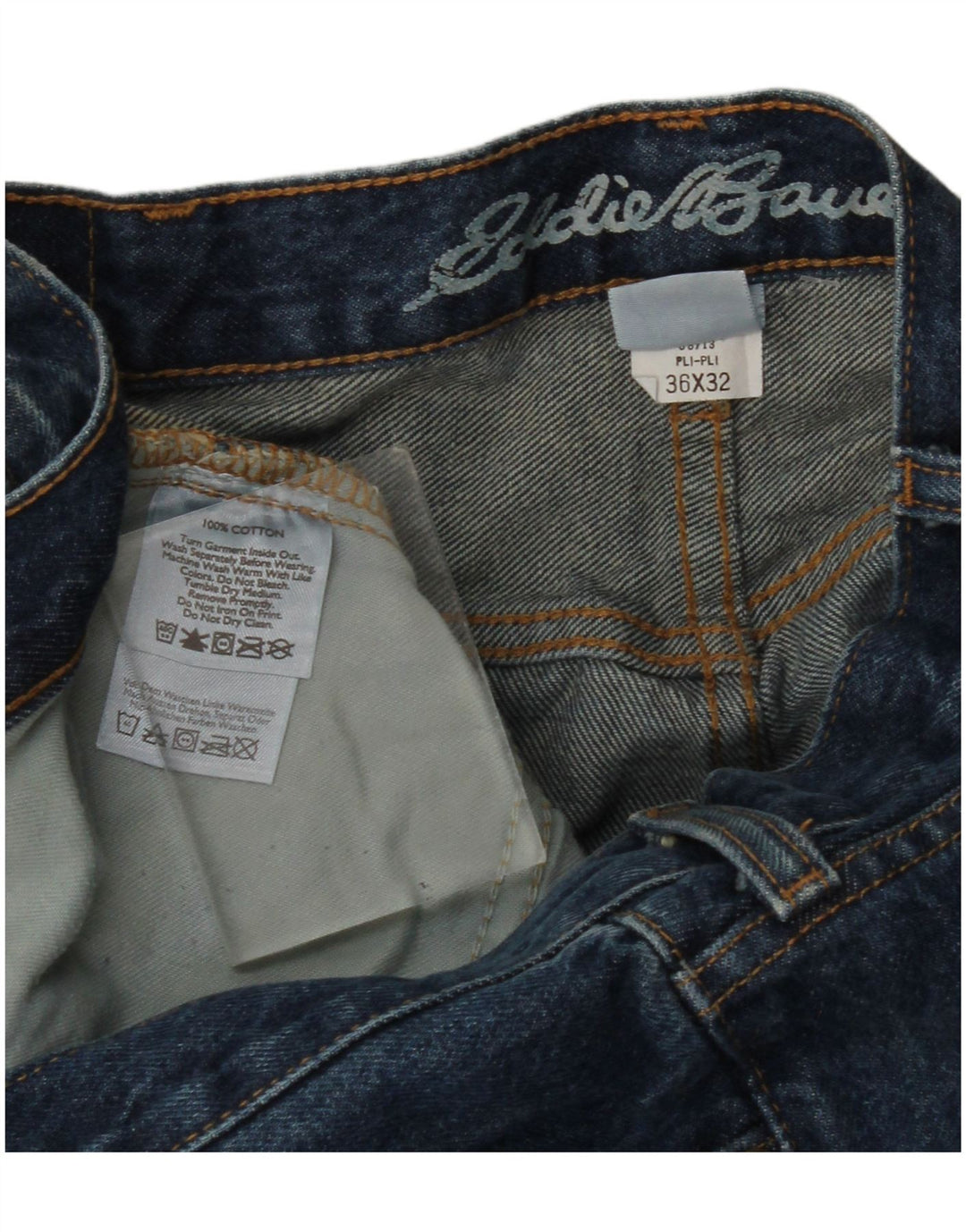 Damskie proste dżinsy Eddie Bauer W36 L32 Niebieskie bawełniane