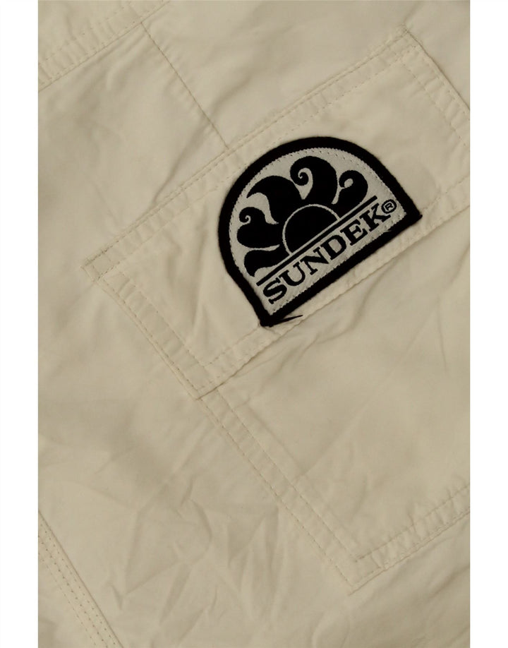 Męskie spodenki kąpielowe Sundek, średni biały nylon